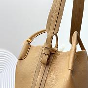 Loro Piana Large Bale Bag Grained Calfskin Brown - 27x24x20cm - 6