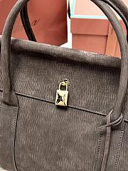 Loro Piana Loom Bag L32 Calfskin Dark Chocolate (H11B) - 32x24x17cm - 2