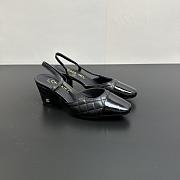Chanel Slingbacks Lambskin & Patent Calfskin Black 65mm - 1