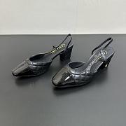 Chanel Slingbacks Lambskin & Patent Calfskin Black 65mm - 6
