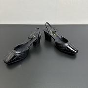 Chanel Slingbacks Lambskin & Patent Calfskin Black 65mm - 4