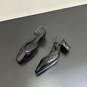 Chanel Slingbacks Lambskin & Patent Calfskin Black 65mm - 2