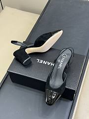 Chanel Slingbacks Velvet & Patent Calfskin Black 65mm - 3