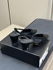 Chanel Slingbacks Velvet & Patent Calfskin Black 65mm - 4