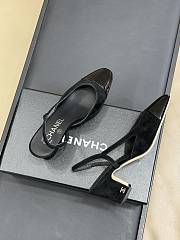 Chanel Slingbacks Velvet & Patent Calfskin Black 65mm - 5
