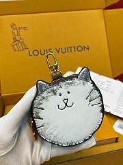 LV Travels With Grace Coddington Monogram Kitty Coin Purse - 9.5x9.5x1.5cm - 6