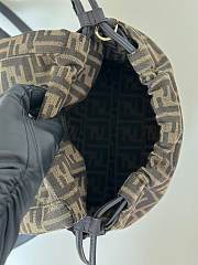 Fendi Backpack Brown FF Jacquard Fabric Backpack - 26x23x12cm - 6