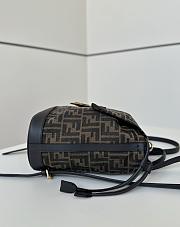 Fendi Backpack Brown FF Jacquard Fabric Backpack - 26x23x12cm - 3