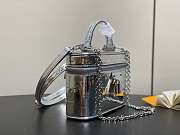 LV Ski Vanity Chain Pouch Silver Monogram Embossed Canvas M26097 - 19x11.5x6.5cm - 4