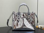 LV Ski Onthego PM Silver Monogram Embossed Canvas M26373 - 25x19x11.5cm - 2