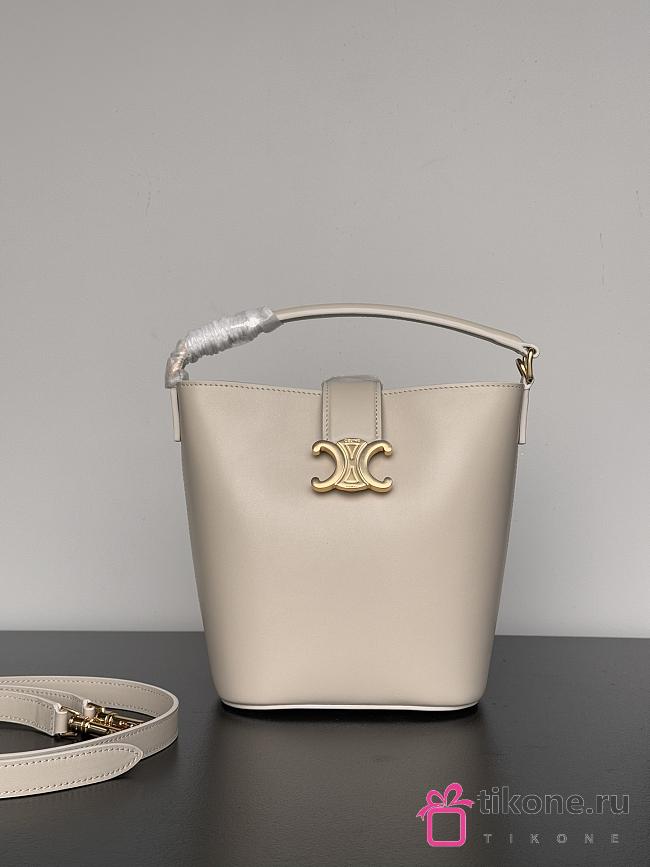 Celine Small Louise Bag In Smooth Calfskin Beige - 19x16x12cm - 1