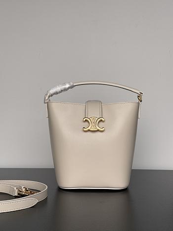 Celine Small Louise Bag In Smooth Calfskin Beige - 19x16x12cm