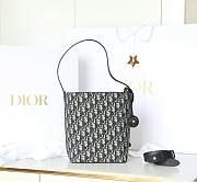 Small Diorstar Bucket Bag Blue Dior Oblique Jacquard - 24x24x15cn - 3