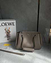 Loewe Medium Madrid Bag In Supple Grained Calfskin Taupe - 28.5x11x23cm - 5