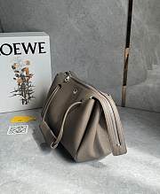 Loewe Medium Madrid Bag In Supple Grained Calfskin Taupe - 28.5x11x23cm - 3