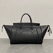 Celine Medium Smiling New Luggage In Supple Shiny Lambskin Black - 36x22x16cm - 3