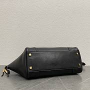 Celine Medium Smiling New Luggage In Supple Shiny Lambskin Black - 36x22x16cm - 4