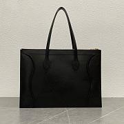 Celine Flat Cabas New Luggage In Glossy Calfskin Black - 44.5x31.5x0.5cm - 4