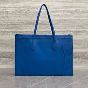 Celine Flat Cabas New Luggage In Glossy Calfskin Blue - 44.5x31.5x0.5cm - 5