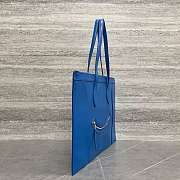 Celine Flat Cabas New Luggage In Glossy Calfskin Blue - 44.5x31.5x0.5cm - 2