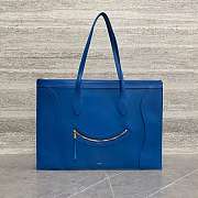 Celine Flat Cabas New Luggage In Glossy Calfskin Blue - 44.5x31.5x0.5cm - 3