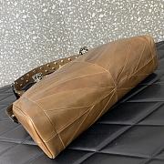 Valentino Garavani Panthea Shoulder Bag In Nappa Leather With Chevron Pattern Brown - 33x19.5x9cm - 4