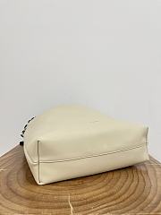 Loewe Flamenco Purse Tote In Mellow Nappa Lambskin Light Ghost/Black - 38x29x9cm - 6