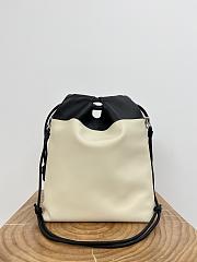 Loewe Flamenco Purse Tote In Mellow Nappa Lambskin Light Ghost/Black - 38x29x9cm - 5