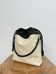 Loewe Flamenco Purse Tote In Mellow Nappa Lambskin Light Ghost/Black - 38x29x9cm - 3