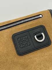 Loewe Medium Flex Messenger In Canvas And Suede Black/ Dark Gold - 38x27x9.5cm - 6