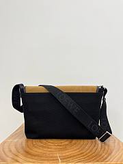 Loewe Medium Flex Messenger In Canvas And Suede Black/ Dark Gold - 38x27x9.5cm - 5
