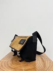 Loewe Medium Flex Messenger In Canvas And Suede Black/ Dark Gold - 38x27x9.5cm - 4