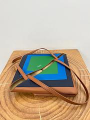 Loewe Medium Puzzle Fold Tote in Nappa Calfskin Caramel/Bright Green - 31x24.5x15cm - 2