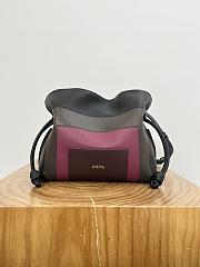 Loewe x Albers Medium Flamenco Clutch In Nappa Calfskin Black/Burgundy - 30x24.5x10.5cm - 1