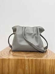 Loewe x Albers Medium Flamenco Clutch In Nappa Calfskin Grey/Light Ghost - 30x24.5x10.5cm - 6