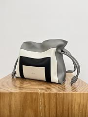 Loewe x Albers Medium Flamenco Clutch In Nappa Calfskin Grey/Light Ghost - 30x24.5x10.5cm - 4