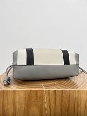 Loewe x Albers Medium Flamenco Clutch In Nappa Calfskin Grey/Light Ghost - 30x24.5x10.5cm - 2