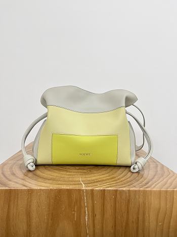 Loewe Medium Puzzle Fold Tote in Nappa Calfskin Pale Grey/Light Citrine - 31x24.5x15cm