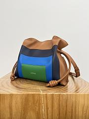 Loewe Small Puzzle Bag In Nappa Calfskin Caramel/Bright Green - 24x16.5x10.5cm - 5