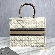 Large Dior Book Tote Lambskin Wool Unbleached Caning Beige - 42x35x18.5cm - 6