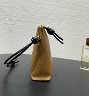 Loewe Knot T Pouch In Shiny Nappa Calfskin Oak - 22.5x5.5x15.5cm - 2