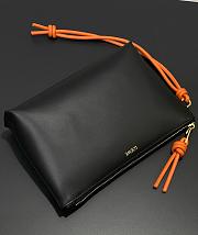 Loewe Knot T Pouch In Shiny Nappa Calfskin Black - 22.5x5.5x15.5cm - 5