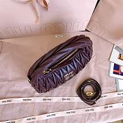 Miumiu Wander Matelasse Nappa Leather Hobo Bag Burgundy - 20x17x6cm - 6