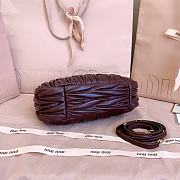Miumiu Wander Matelasse Nappa Leather Hobo Bag Burgundy - 20x17x6cm - 5