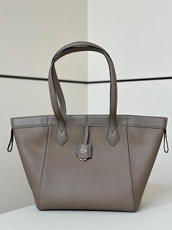 Fendi Origami Medium Taupe Leather Bag That Can Be Transformed - 27x27x16.5cm