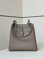 Fendi Origami Medium Taupe Leather Bag That Can Be Transformed - 27x27x16.5cm - 2