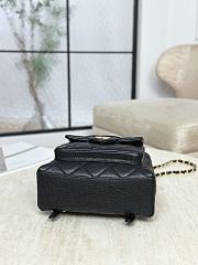 Chanel Backpack Grained Calfskin & Gold-Tone Metal Black - 22x22.5x8.5cm - 5