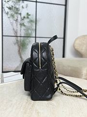 Chanel Backpack Grained Calfskin & Gold-Tone Metal Black - 22x22.5x8.5cm - 3