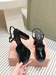 Miumiu Patent Leather Platform Sandals Black 11.5cm - 5