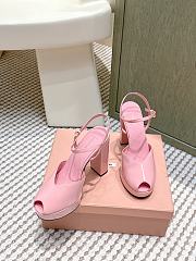 Miumiu Patent Leather Platform Sandals Pink 11.5cm - 5